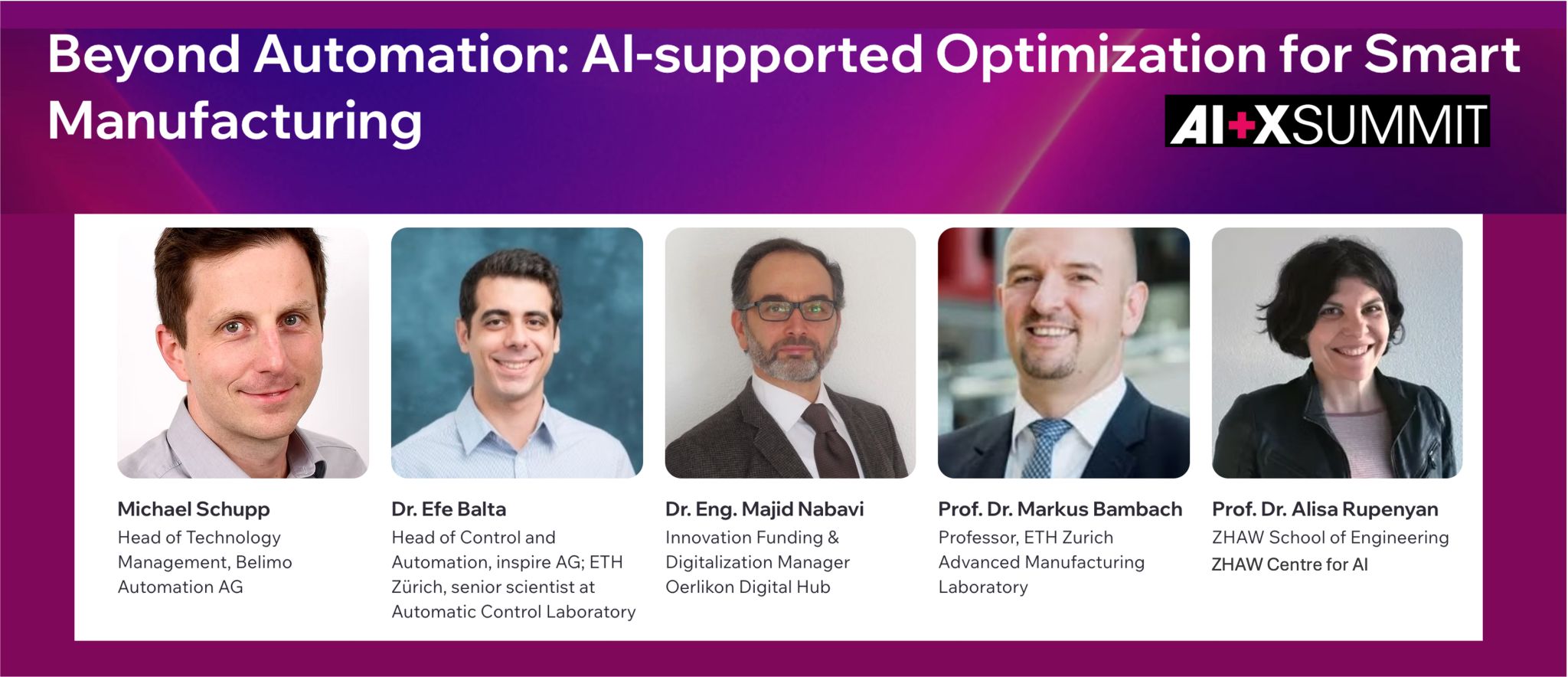 AI+X track, Beyond Automation: AI-supported Optimization for Smart Manufacturing